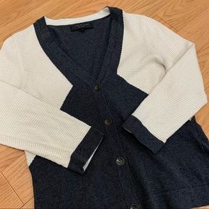 Rag and Bone Textured Color Block Cardigan